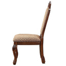 Chateau De Ville Side Chair 2Pc, Fabric & Cherry Finish Acme