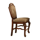Chateau De Ville Counter Height Chair 2Pc, Fabric & Cherry Finish Acme