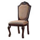 Chateau De Ville Side Chair 2Pc, Fabric & Espresso Finish Acme