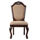 Chateau De Ville Side Chair 2Pc, Fabric & Espresso Finish Acme