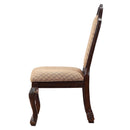 Chateau De Ville Side Chair 2Pc, Fabric & Espresso Finish Acme