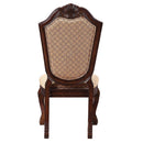 Chateau De Ville Side Chair 2Pc, Fabric & Espresso Finish Acme