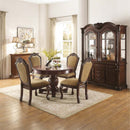 Chateau De Ville Side Chair 2Pc, Fabric & Espresso Finish Acme