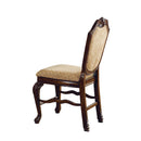 Chateau De Ville Counter Height Chair 2Pc, Fabric & Espresso Finish Acme