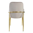 Barnard Side Chair 2Pc, Gray Velvet & Mirrored Gold Finish Acme