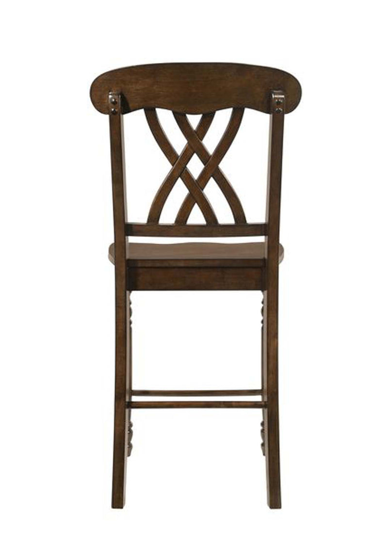 Dylan Counter Height Chair 2Pc, Walnut Finish Acme