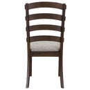 Pascaline Side Chair 2Pc, Gray Fabric, Rustic Brown & Oak Finish Acme
