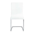 Palton Side Chair 2Pc, White Faux Leather & Chrome Finish Acme