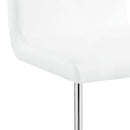 Palton Side Chair 2Pc, White Faux Leather & Chrome Finish Acme