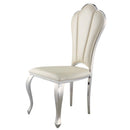 Cyrene Side Chair 2Pc, Beige Faux Leather Acme