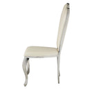 Cyrene Side Chair 2Pc, Beige Faux Leather Acme