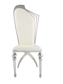 Cyrene Side Chair 2Pc, Beige Faux Leather Acme
