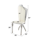 Cyrene Side Chair 2Pc, Beige Faux Leather Acme