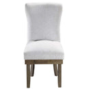 Landon Side Chair 2Pc, Gray Linen & Salvage Gray Finish Acme