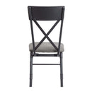Edina Side Chair 2Pc, Gray Fabric, Oak & Sandy Black Finish Acme