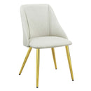 Gaines Side Chair 2Pc, White Faux Leather Acme