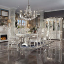 Vendome Side Chair 2Pc, Faux Leather & Antique Pearl Finish Acme