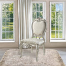 Bently Side Chair 2Pc, Fabric & Champagne Finish Acme