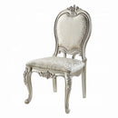 Bently Side Chair 2Pc, Fabric & Champagne Finish Acme