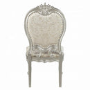 Bently Side Chair 2Pc, Fabric & Champagne Finish Acme