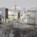 Bently Side Chair 2Pc, Fabric & Champagne Finish Acme