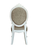 Versailles Side Chair 2Pc, Faux Leather & Bone White Finish Acme