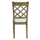 Karsen Side Chair 2Pc, Beige Linen & Rustic Oak Finish Acme