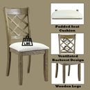 Karsen Side Chair 2Pc, Beige Linen & Rustic Oak Finish Acme