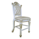 Vendome Counter Height Chair 2Pc, Antique Pearl Finish Acme
