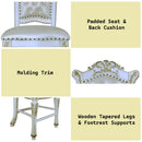 Vendome Counter Height Chair 2Pc, Antique Pearl Finish Acme