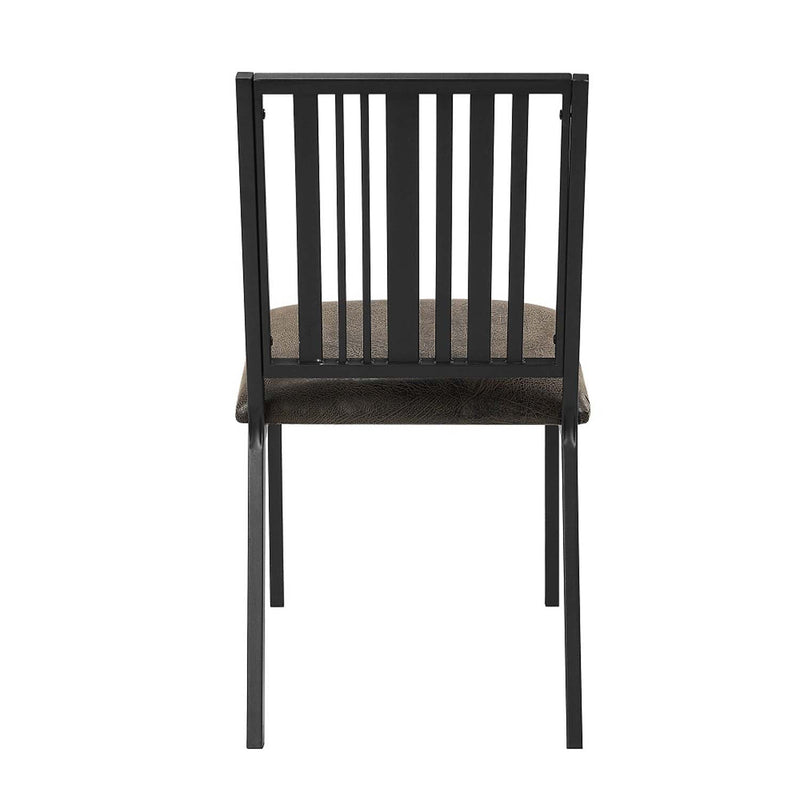 Zudora Side Chair 2Pc, Faux Leather & Black Finish Acme
