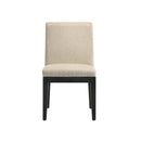 Froja Side Chair 2Pc, Beige Fabric & Black Finish Acme