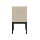 Froja Side Chair 2Pc, Beige Fabric & Black Finish Acme