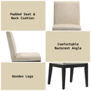 Froja Side Chair 2Pc, Beige Fabric & Black Finish Acme