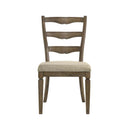 Parfield Side Chair 2Pc, Fabric & Weathered Oak Finish Acme