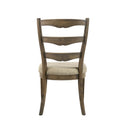 Parfield Side Chair 2Pc, Fabric & Weathered Oak Finish Acme