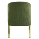 Fallon Side Chair 2Pc, Green Velvet & Mirrored Gold Finish Acme