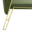 Fallon Side Chair 2Pc, Green Velvet & Mirrored Gold Finish Acme