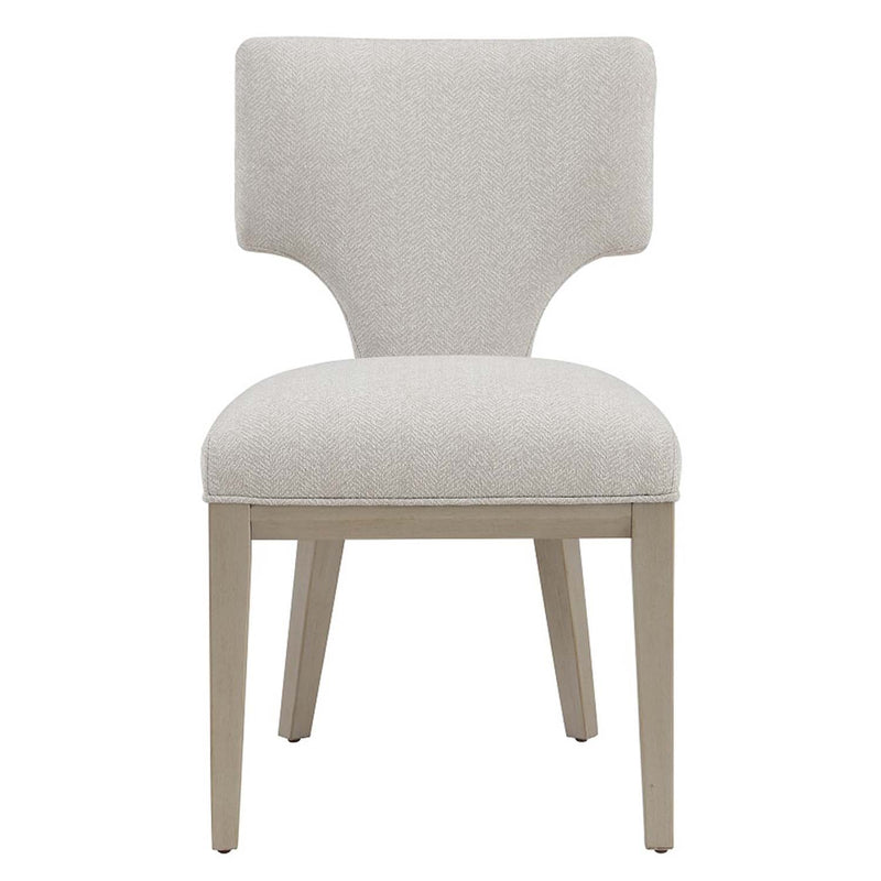 Kasa Side Chair 2Pc, Linen & Champagne Finish Acme