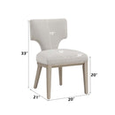 Kasa Side Chair 2Pc, Linen & Champagne Finish Acme