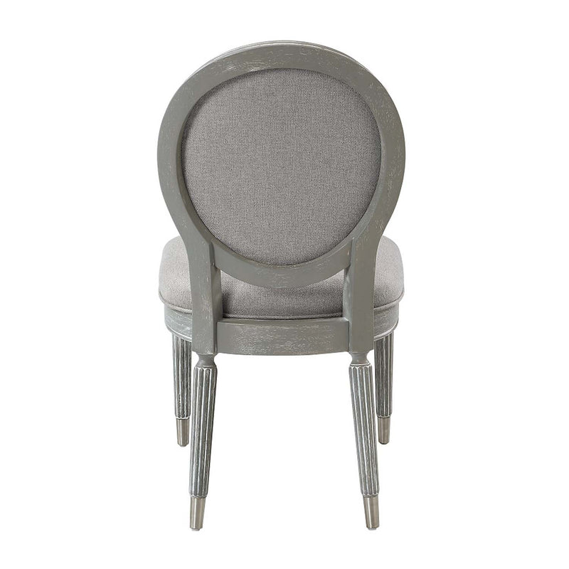 Adalynn Side Chair 2Pc, Gray Fabric & Weathered Gray Oak Finish Acme