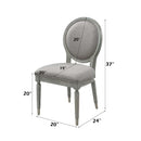 Adalynn Side Chair 2Pc, Gray Fabric & Weathered Gray Oak Finish Acme