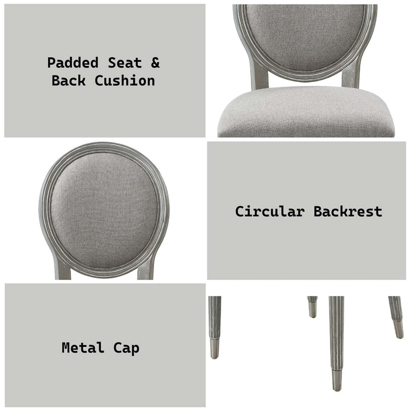 Adalynn Side Chair 2Pc, Gray Fabric & Weathered Gray Oak Finish Acme