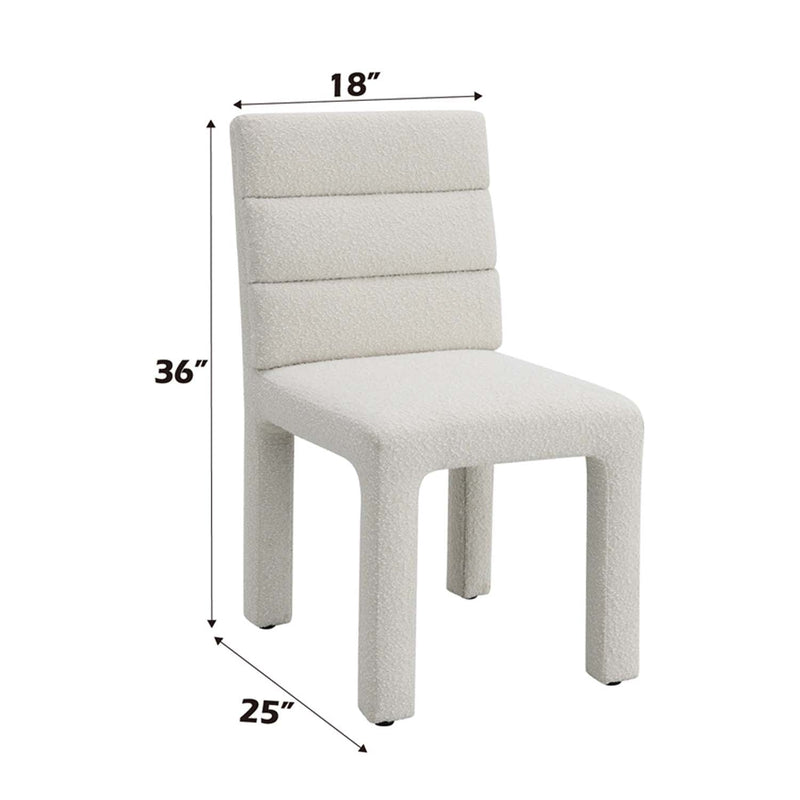 Hettie Side Chair 2Pc, Beige Boucle Acme