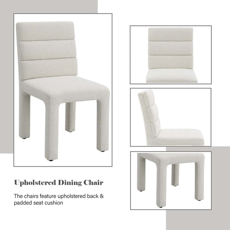 Hettie Side Chair 2Pc, Beige Boucle Acme