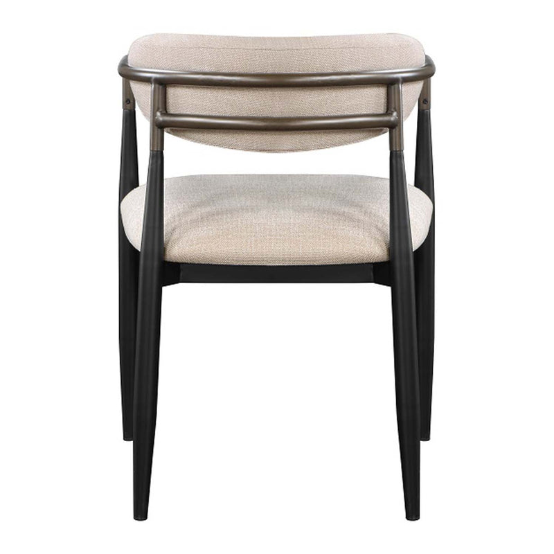 Jaramillo Side Chair 2Pc, Beige Chenille & Black Finish Acme