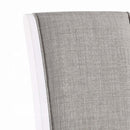 Hollyn Side Chair 2Pc, Gray Linen & White Finish Acme