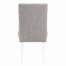 Hollyn Side Chair 2Pc, Gray Linen & White Finish Acme