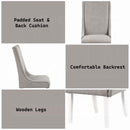 Hollyn Side Chair 2Pc, Gray Linen & White Finish Acme