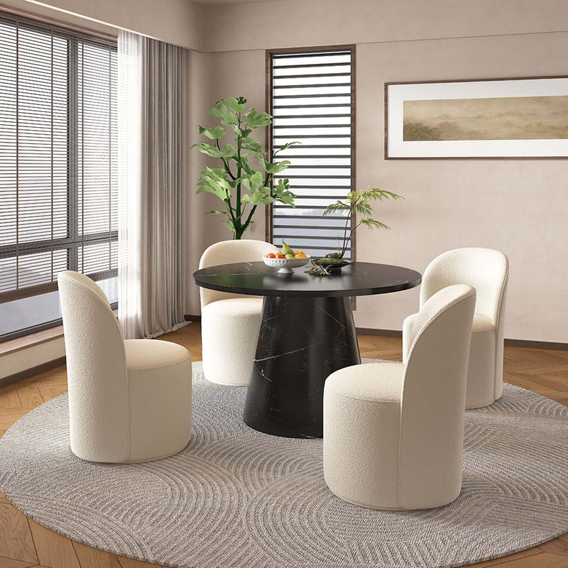 Hollis Side Chair 2Pc, Beige Boucle Acme